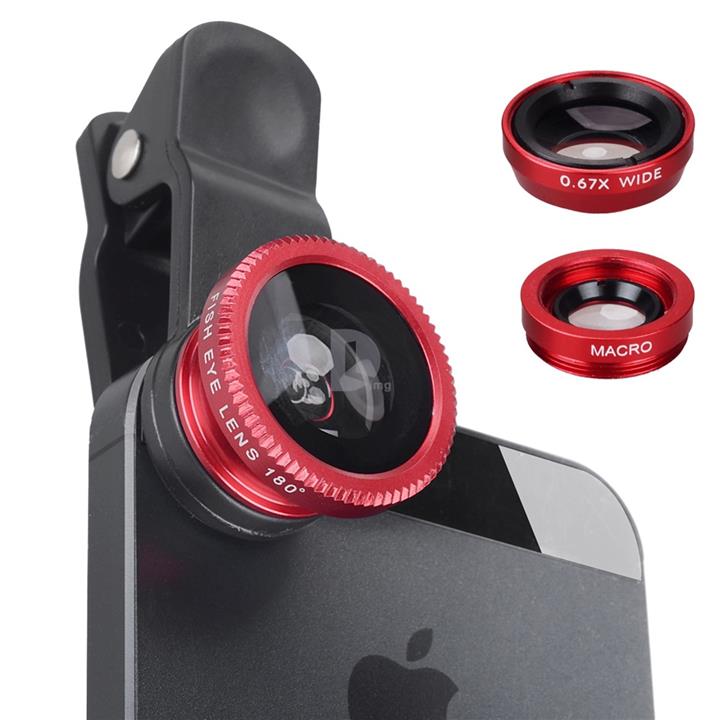 لنز کلیپسی یونیورسال مدل 3in 1 Universal 3 In 1 Clips Lens